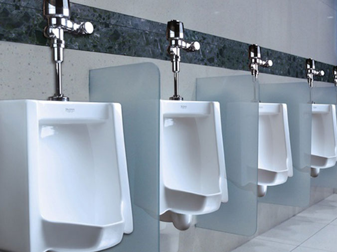 Mens bathroom urinals at Pestan Plumbing, Heating & Industrial Supply in Pittsburgh PA